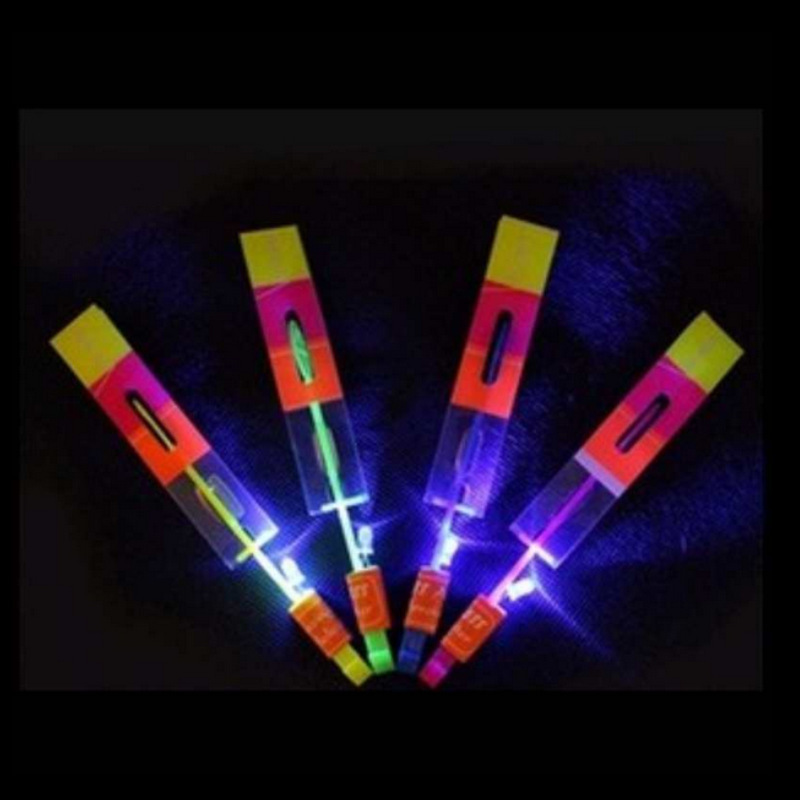 Catapult Flying Arrow Glowing Flying Mushroom Sky Dancers Children&#039;s Stall Flash Novelty Toys Hot Sale Large Wholesale