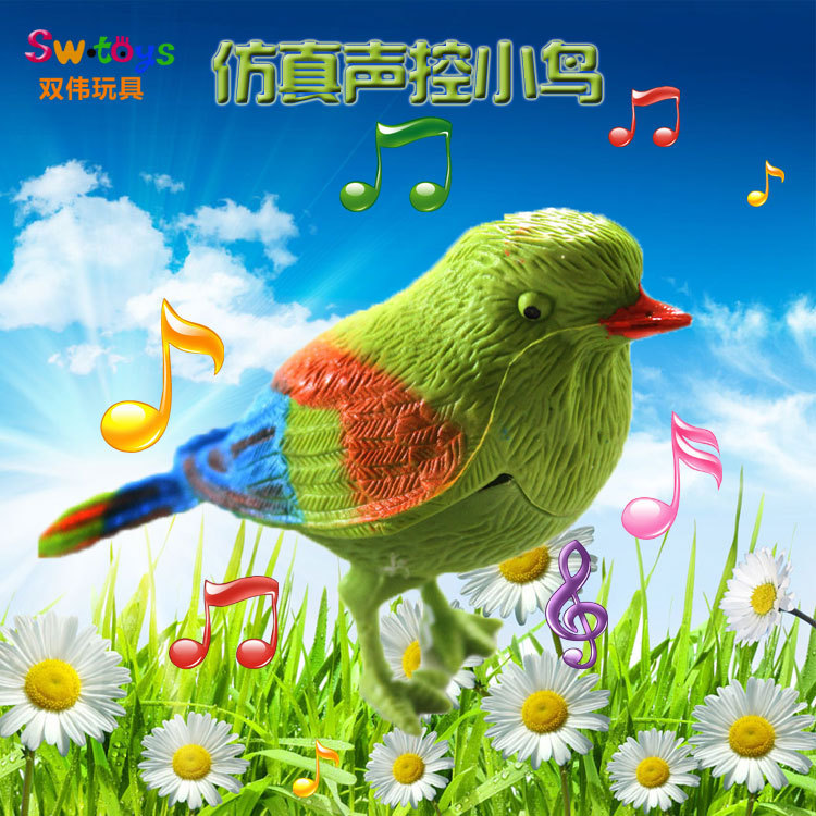 Yiwu Factory Novelty Toys Creative Simulation Will Call Cute Color Sound Control Bird-New Exotic Toy Products