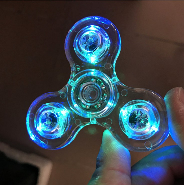 Led Fidget Spinner Hand Spinner Electroplating Light-Emitting Gyro Fidget Spinner Rotatable Novelty Toys