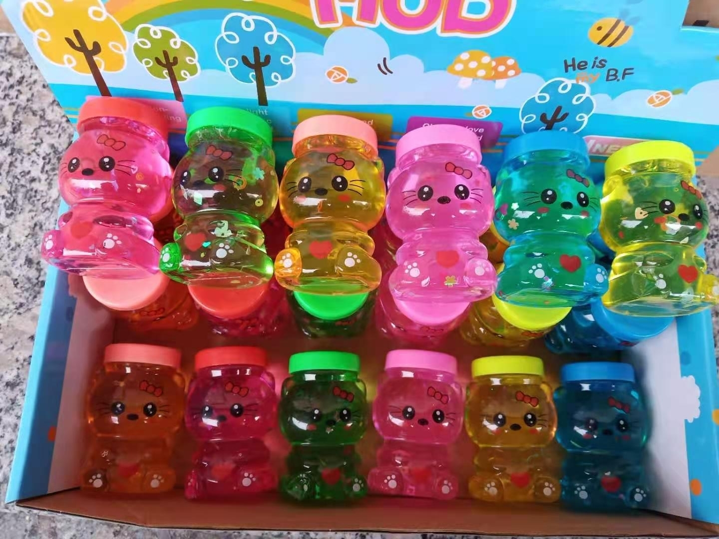 Novelty Toys Stall Children&#039;s Toys Leisure Toys Colored Clay Crystal Mud Plasticene Slim Foaming Glue Reduction
