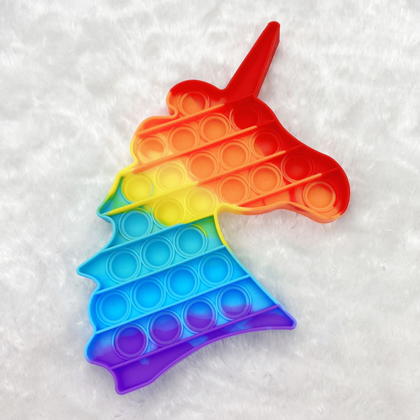 Gobang Rat Killer Pioneer I Am Master Children Rainbow Gradient Color Unicorn Finger Bubble Music Novelty Toys