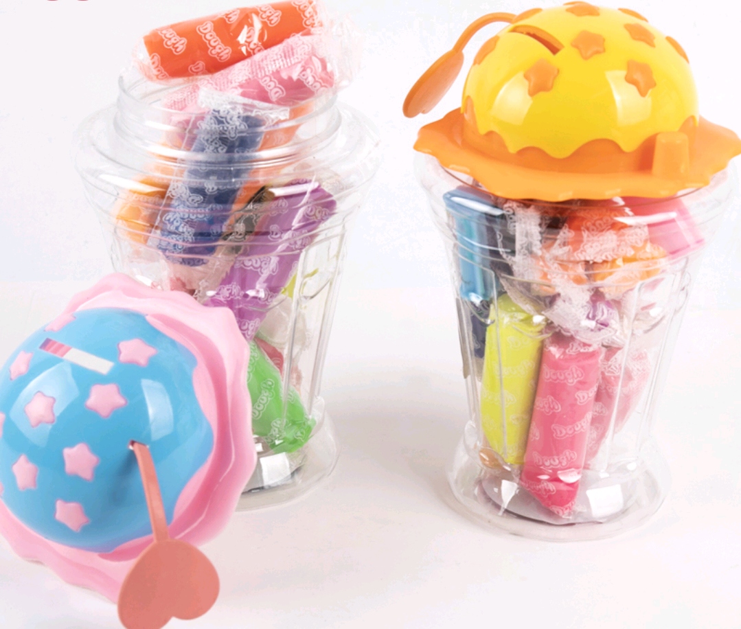 Novelty Toys Children&#039;s Leisure Toys Colored Clay Crystal Mud Ice Cream Plasticene Slime Foaming Glue Decompression