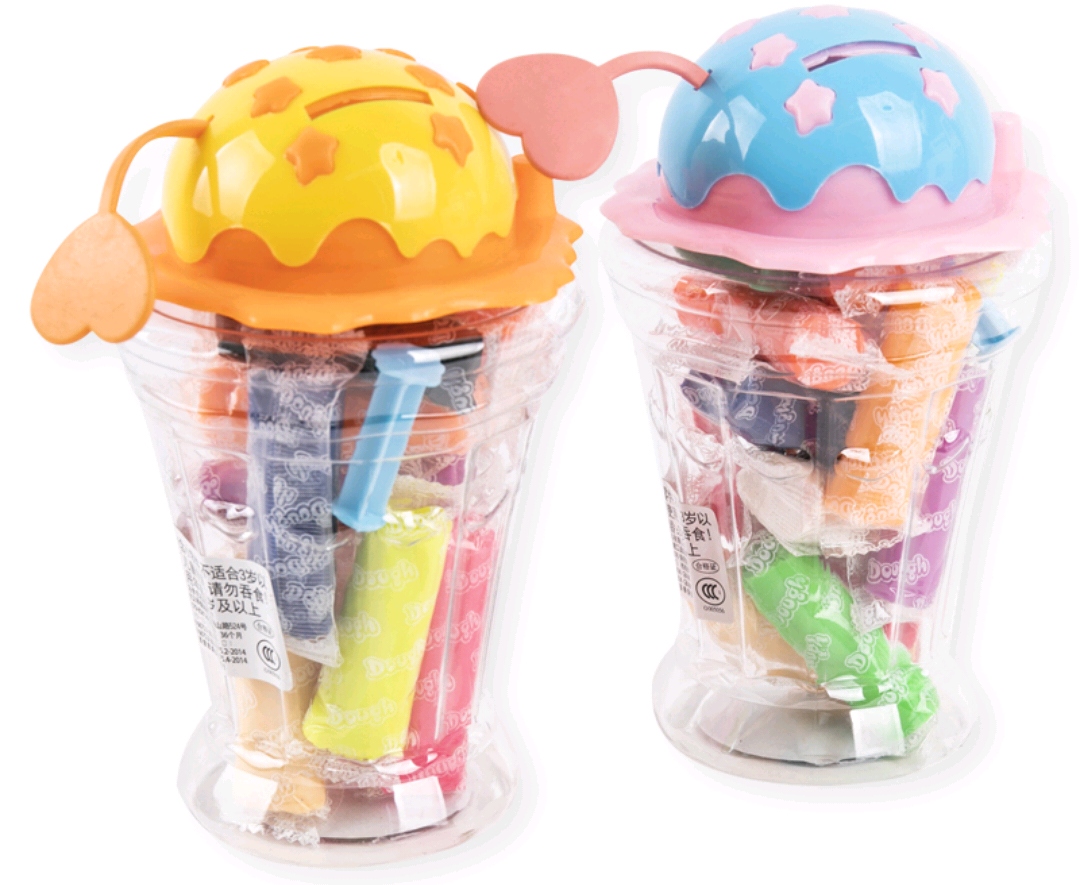 Novelty Toys Children&#039;s Leisure Toys Colored Clay Crystal Mud Ice Cream Plasticene Slime Foaming Glue Decompression