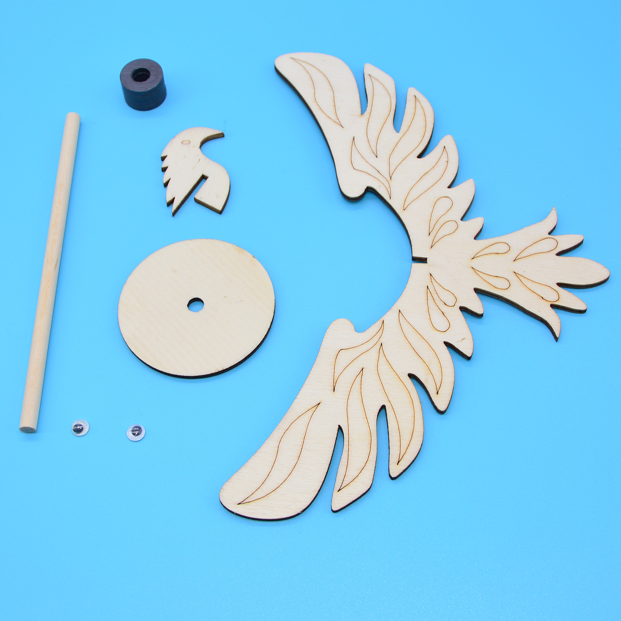 STEM science lab diy materials kit handmade creative wooden assembled balance bird balance eagle