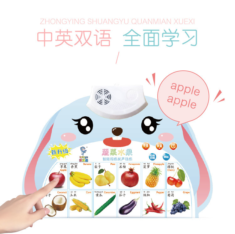 Bunny Shape Sound Wall Chart Early Education Cute Novelty Toys Pronunciation Learning Kindergarten Learning One Piece Dropshipping