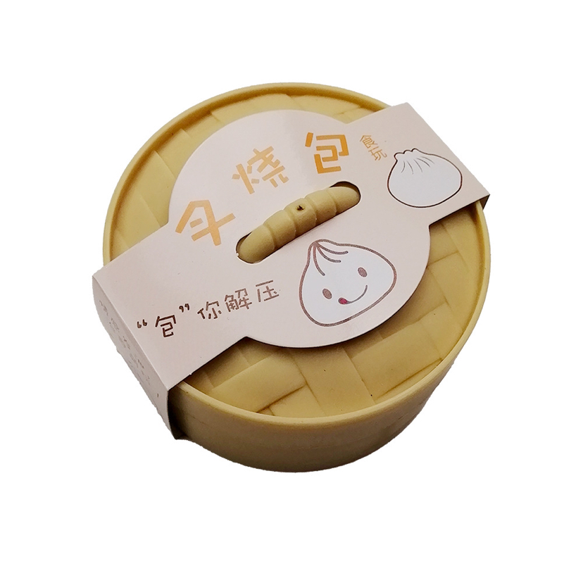 Trending Creative Simulation Decompression Vent Pinch Leda Steamed Stuffed Bun Slow Rebound Cha Siu Bao Squeeze Toys Novelty Toys