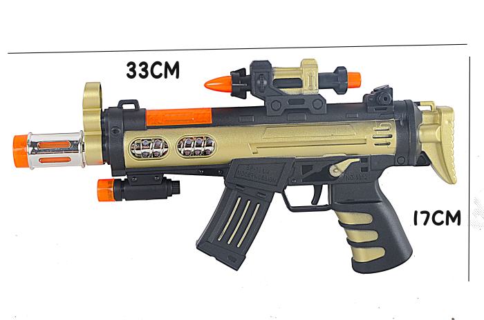 Ground stand sells children&#039;s light toy gun light music submachine gun electric speech sniper military model.