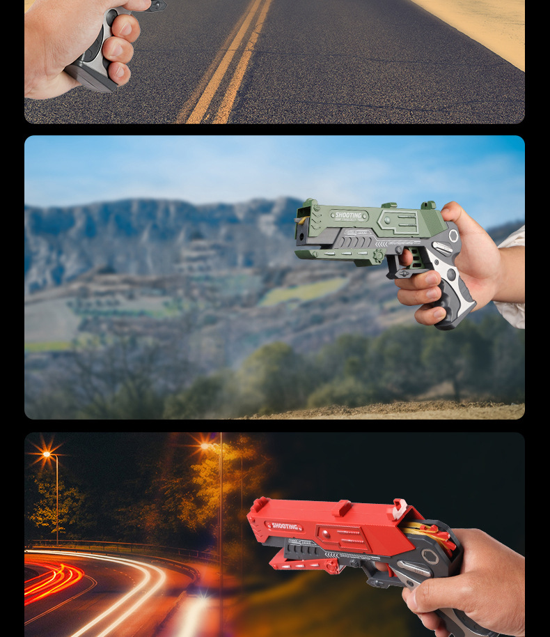 Tiktok Same Style Children 'S Chicken-Eating Continuous Hair Rubber Band Gun Boys Competitive Battle Shooting Game Can Launch Toy Gun Tiktok Same Style Children 'S Chicken-Eating Continuous Hair Rubber Band Gun Boys Competitive Battle Shooting Game Can Launch Toy Gun