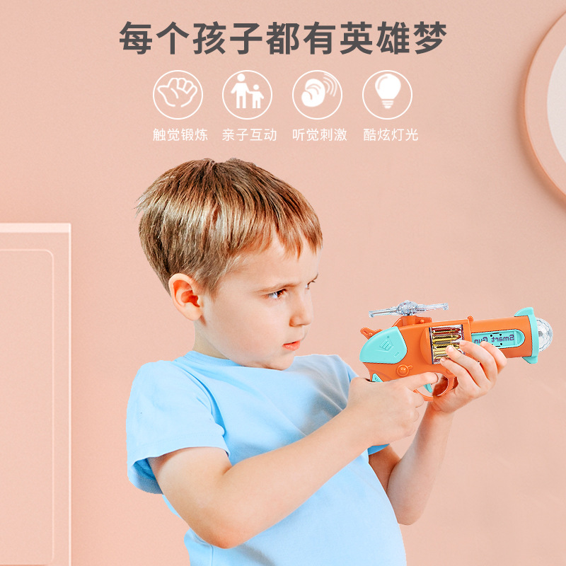 Stall Colorful Projection Gun Children Baby Electric Toy Gun Submachine Gun Music Rotating Light Pistol Model Boy