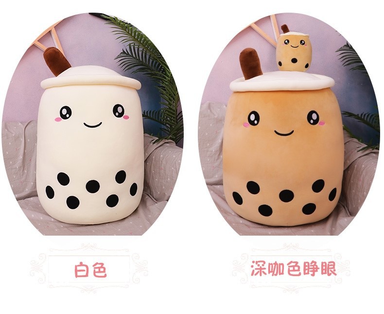 Creative Simulation Milk Tea Plush Toy Cup Pillow Cute Funny Doll Bubble Milk Tea Cup Cushion Creative Decoration
