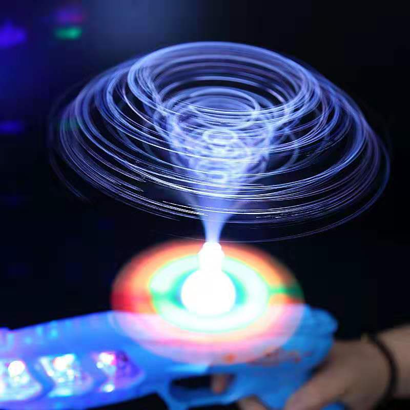Colorful optical fiber music projection electric toy gun children&#039;s luminous toy square night market toy wholesale