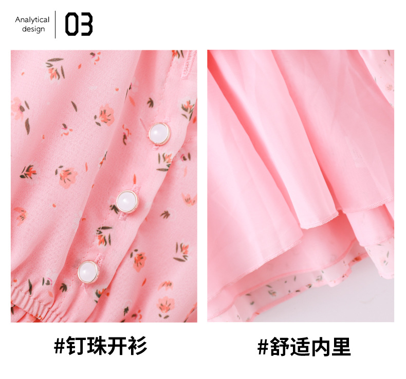 2021 Summer New Girl Princess Dress Medium and Big Children Doll Collar Chiffon Dress Internet Celebrity Summer Dress