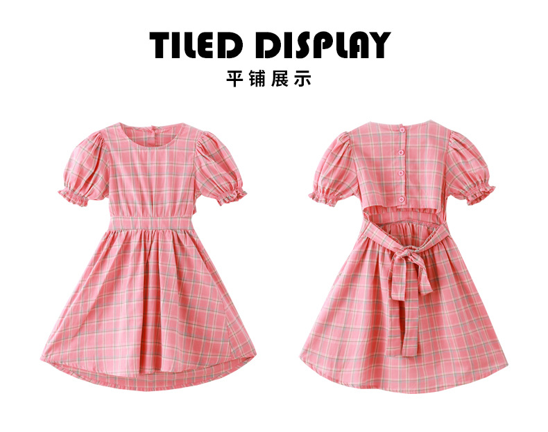2021 Summer New Girl Princess Dress Medium and Big Children Doll Collar Chiffon Dress Internet Celebrity Summer Dress