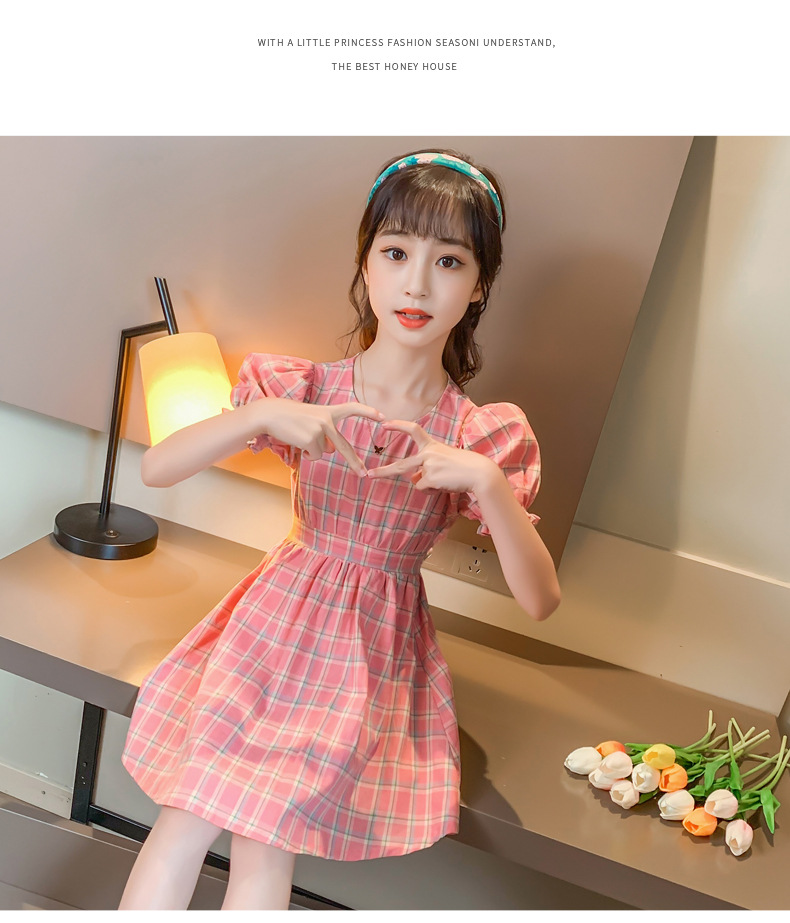 2021 Summer New Girl Princess Dress Medium and Big Children Doll Collar Chiffon Dress Internet Celebrity Summer Dress