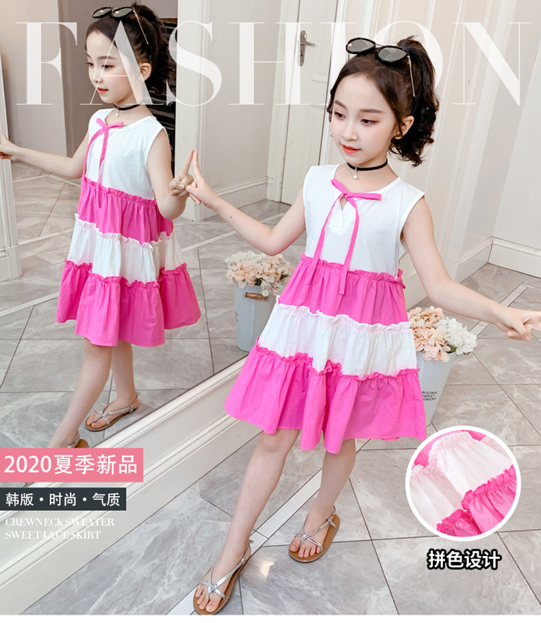2021 Summer New Girl Princess Dress Medium and Big Children Doll Collar Chiffon Dress Internet Celebrity Summer Dress