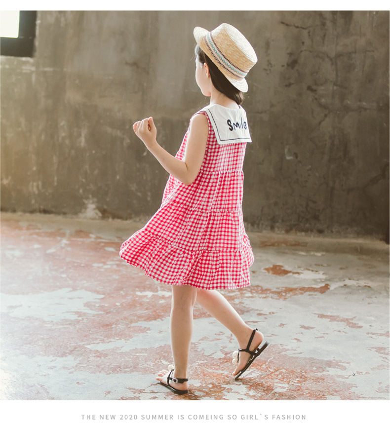2021 Summer New Girl Princess Dress Medium and Big Children Doll Collar Chiffon Dress Internet Celebrity Summer Dress