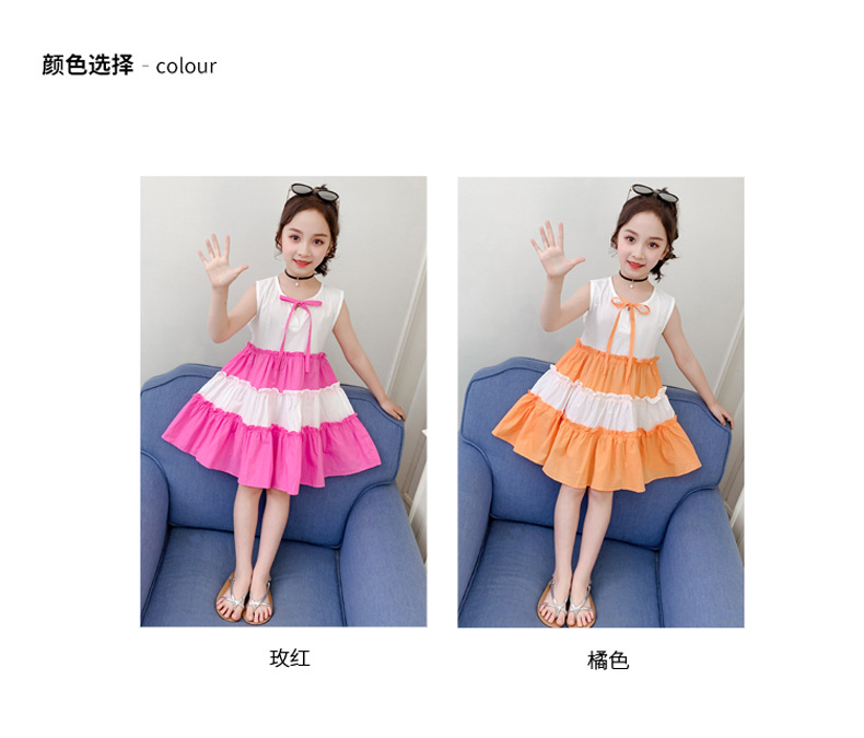 2021 Summer New Girl Princess Dress Medium and Big Children Doll Collar Chiffon Dress Internet Celebrity Summer Dress