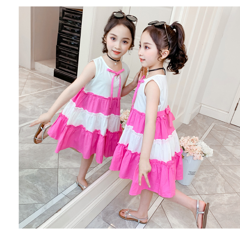 2021 Summer New Girl Princess Dress Medium and Big Children Doll Collar Chiffon Dress Internet Celebrity Summer Dress