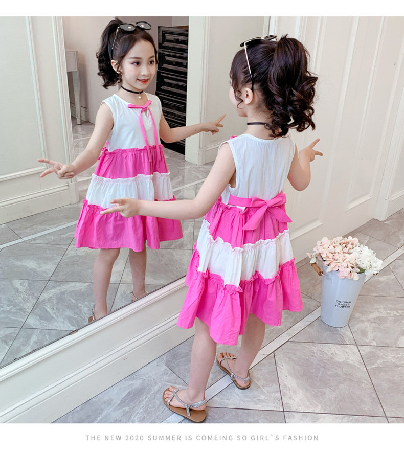2021 Summer New Girl Princess Dress Medium and Big Children Doll Collar Chiffon Dress Internet Celebrity Summer Dress