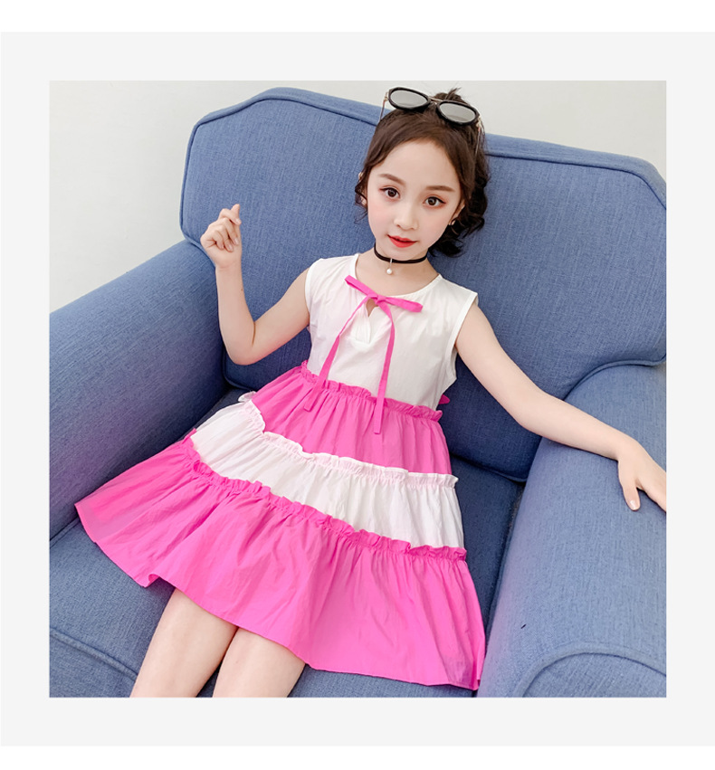 2021 Summer New Girl Princess Dress Medium and Big Children Doll Collar Chiffon Dress Internet Celebrity Summer Dress