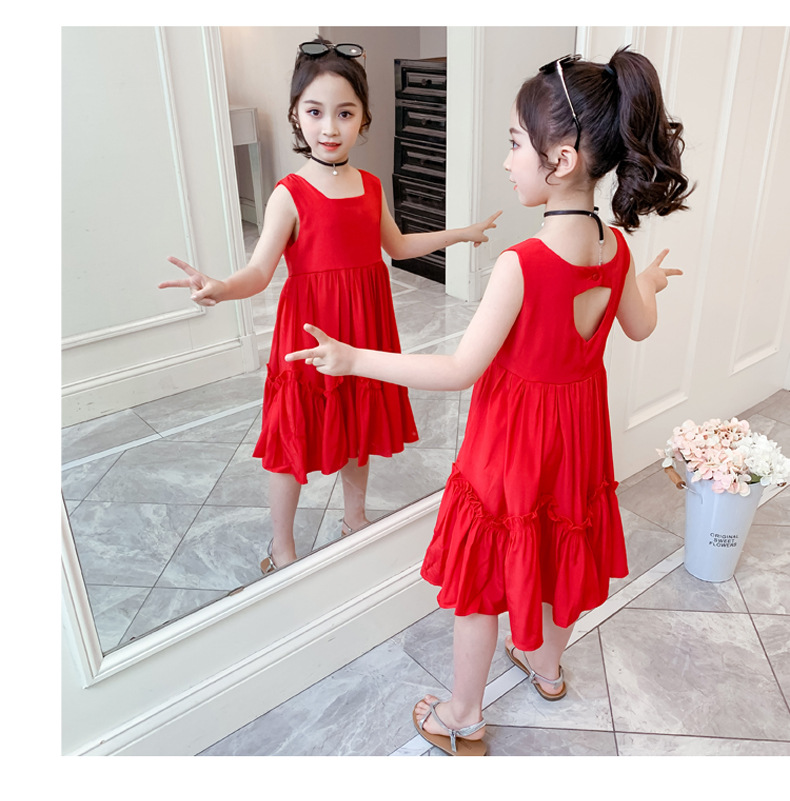2021 Summer New Girl Princess Dress Medium and Big Children Doll Collar Chiffon Dress Internet Celebrity Summer Dress