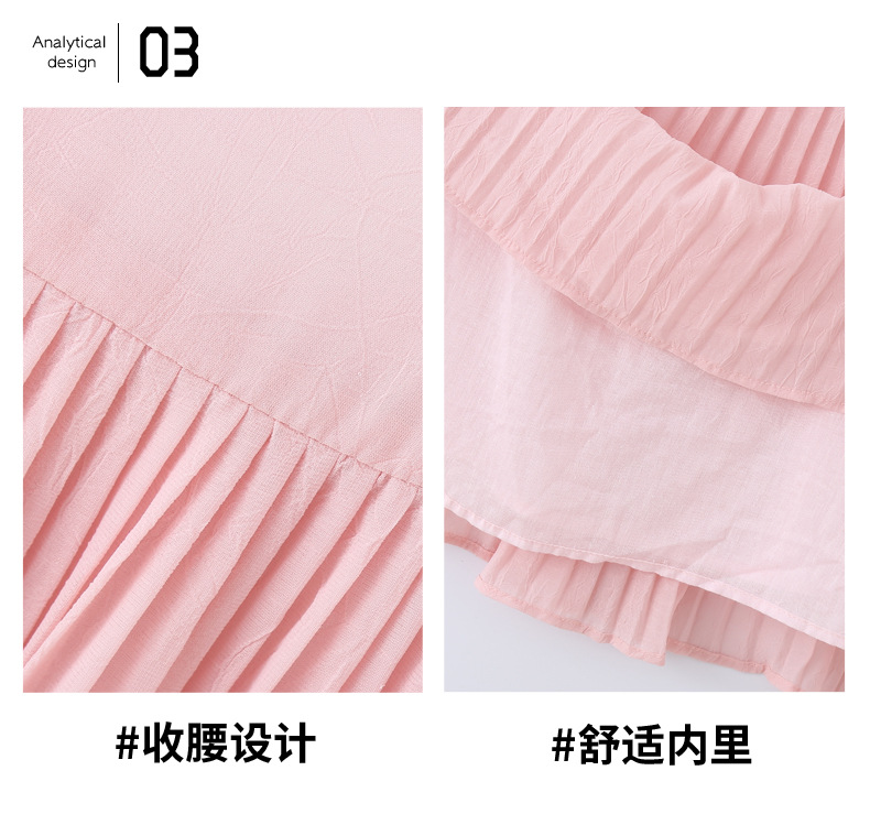 2021 Summer New Girl Princess Dress Medium and Big Children Doll Collar Chiffon Dress Internet Celebrity Summer Dress