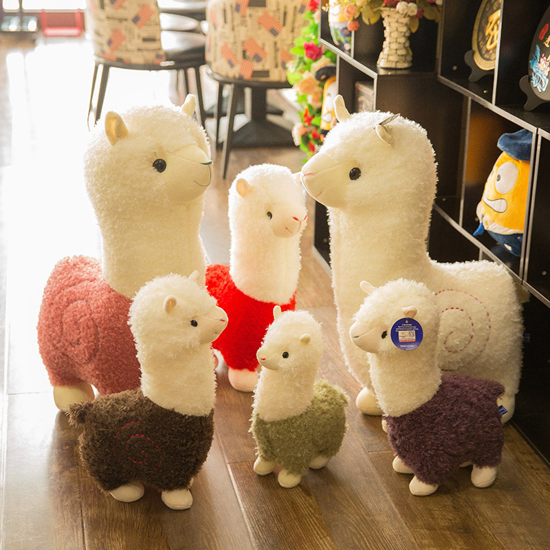 Creative Grass Mud Horse Plush Toy Doll Cute Simulation Alpaca for Girls Sleeping Doll Ragdoll Gift Wholesale