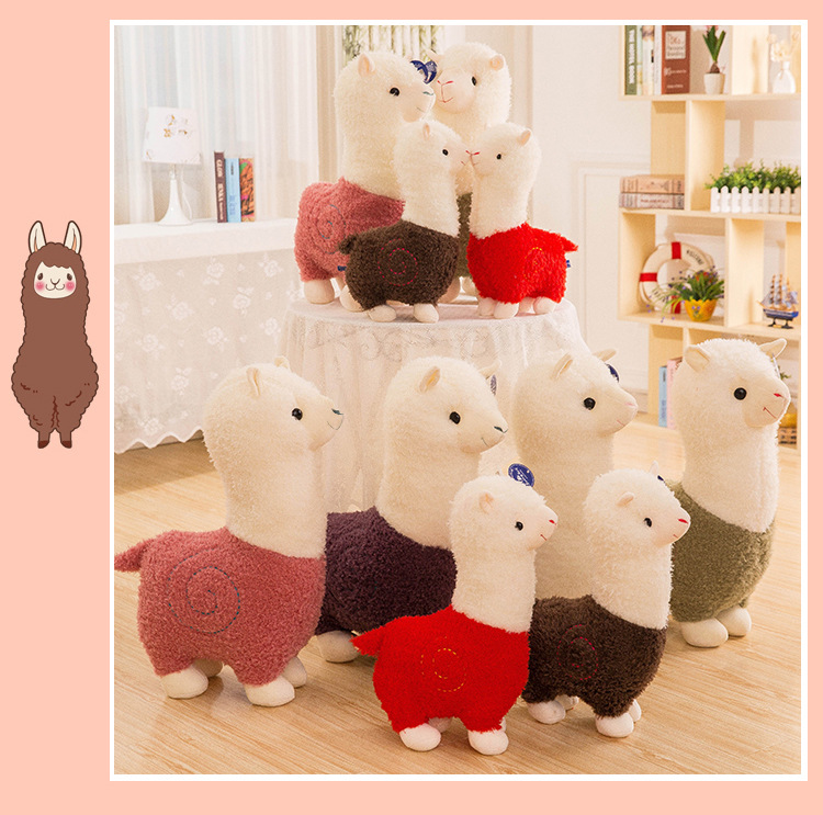 Creative Grass Mud Horse Plush Toy Doll Cute Simulation Alpaca for Girls Sleeping Doll Ragdoll Gift Wholesale