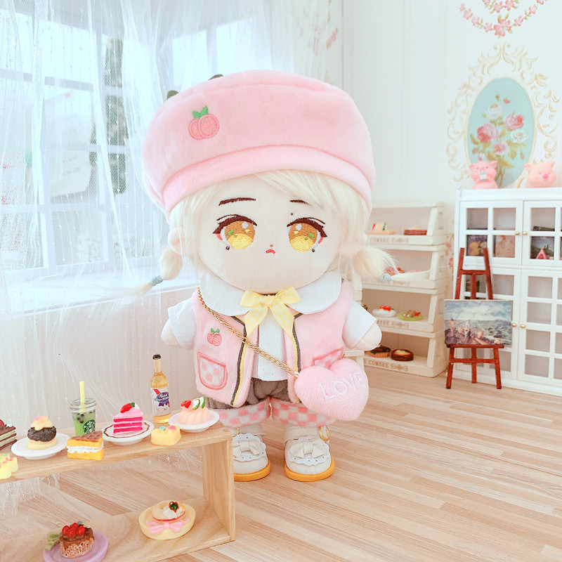 Spot Pink Peach Clothes and Pants 20cm Suit 20cm Doll Clothes Star Doll Dress-up Aidou Backpack