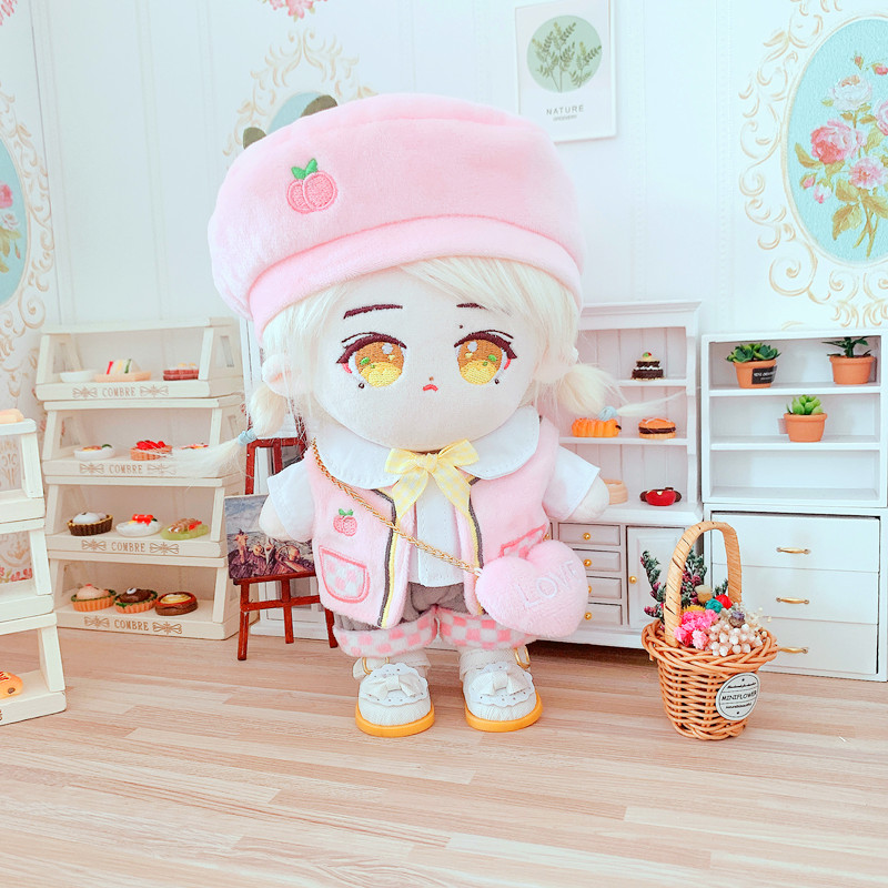 Spot Pink Peach Clothes and Pants 20cm Suit 20cm Doll Clothes Star Doll Dress-up Aidou Backpack