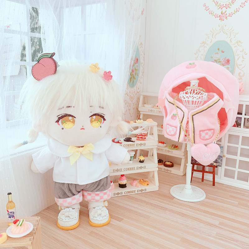 Spot Pink Peach Clothes and Pants 20cm Suit 20cm Doll Clothes Star Doll Dress-up Aidou Backpack