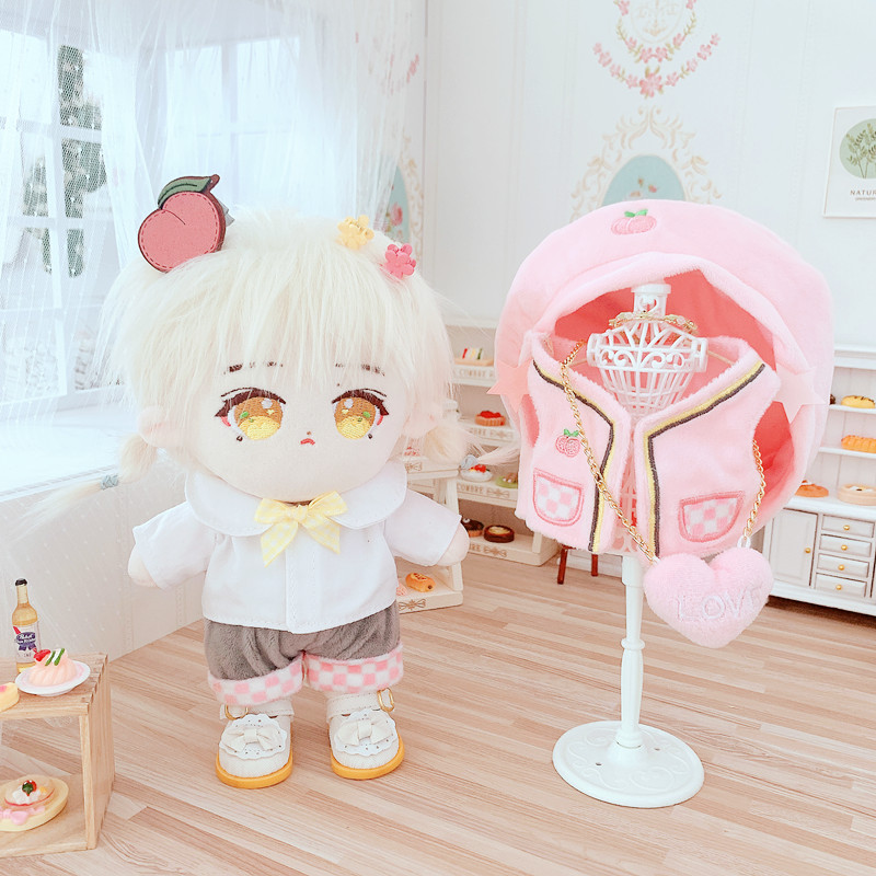 Spot Pink Peach Clothes and Pants 20cm Suit 20cm Doll Clothes Star Doll Dress-up Aidou Backpack