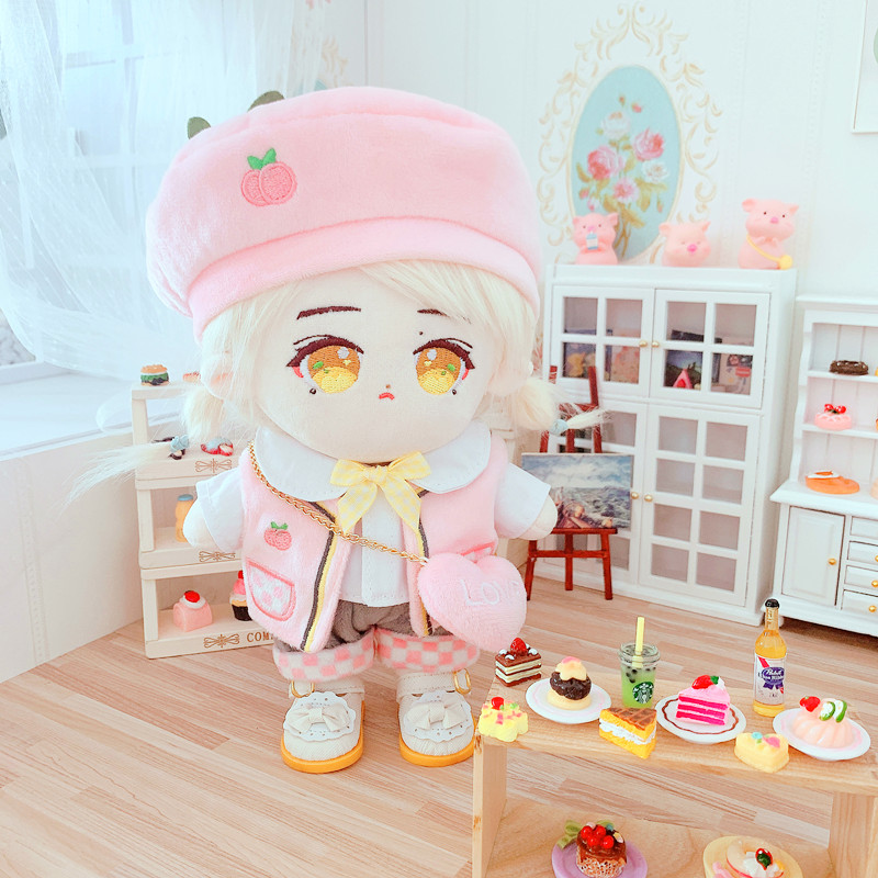 Spot Pink Peach Clothes and Pants 20cm Suit 20cm Doll Clothes Star Doll Dress-up Aidou Backpack