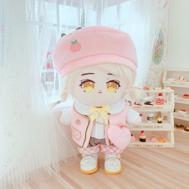 Spot Pink Peach Clothes and Pants 20cm Suit 20cm Doll Clothes Star Doll Dress-up Aidou Backpack