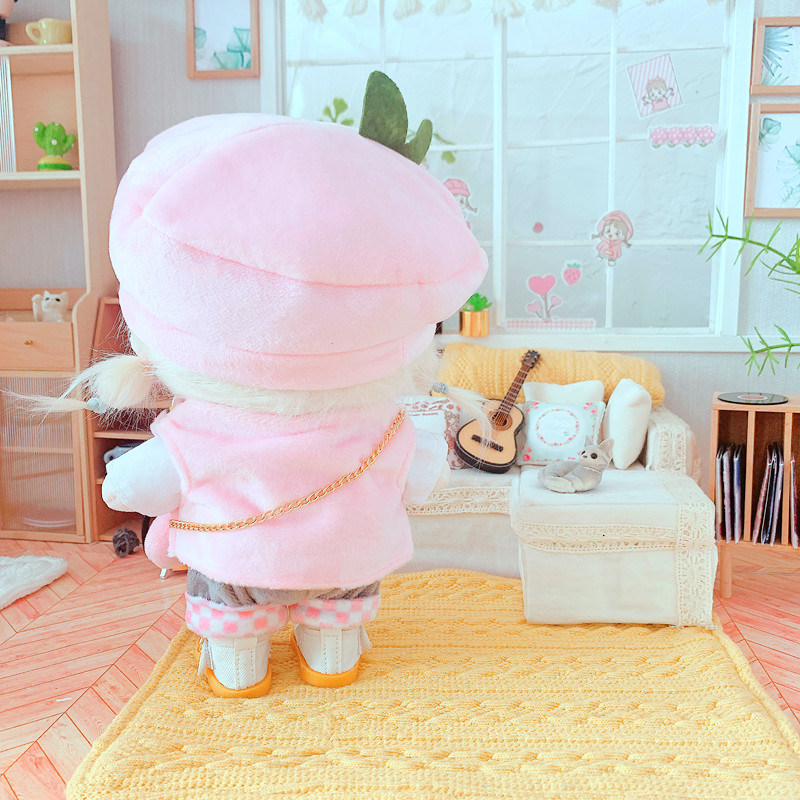 Spot Pink Peach Clothes and Pants 20cm Suit 20cm Doll Clothes Star Doll Dress-up Aidou Backpack