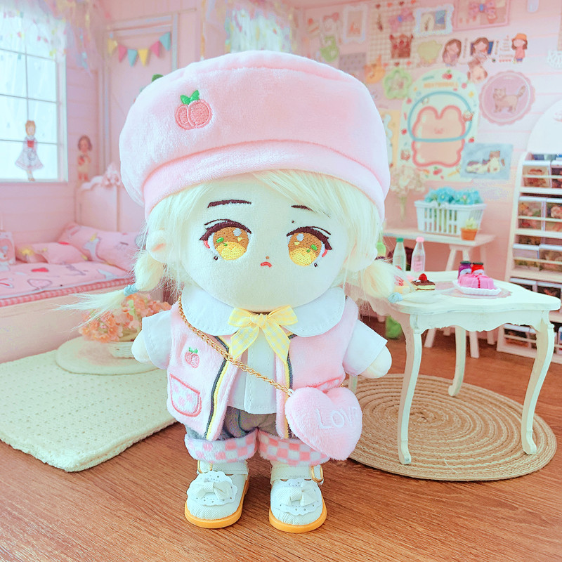 Spot Pink Peach Clothes and Pants 20cm Suit 20cm Doll Clothes Star Doll Dress-up Aidou Backpack