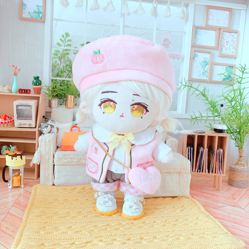 Spot Pink Peach Clothes and Pants 20cm Suit 20cm Doll Clothes Star Doll Dress-up Aidou Backpack