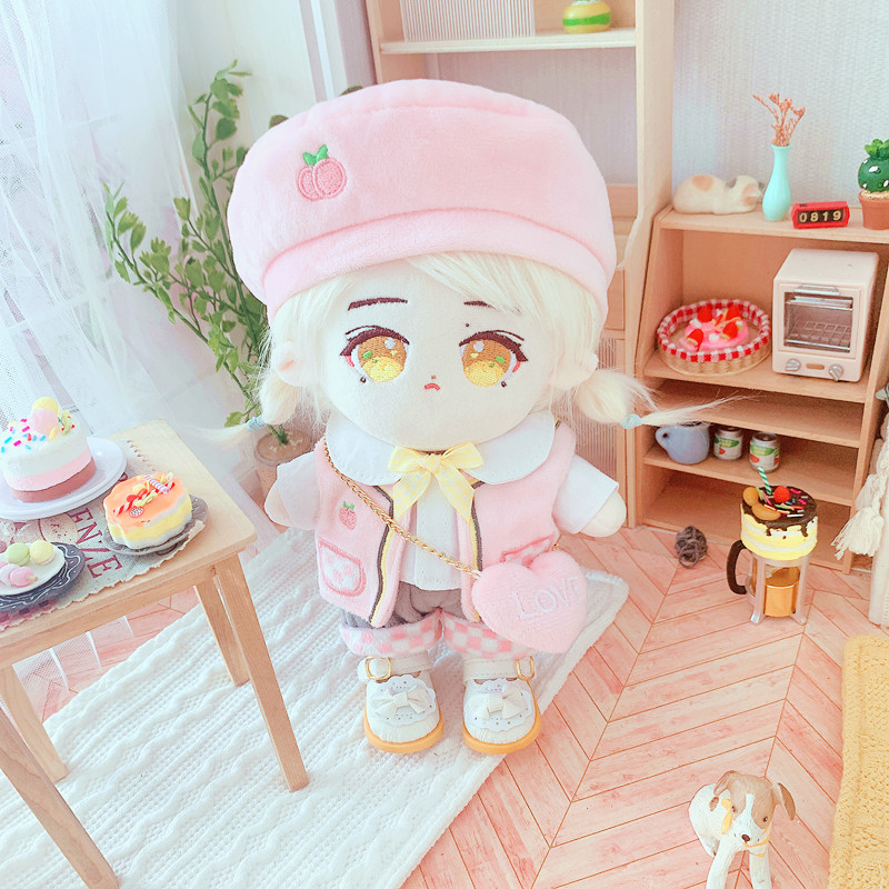 Spot Pink Peach Clothes and Pants 20cm Suit 20cm Doll Clothes Star Doll Dress-up Aidou Backpack