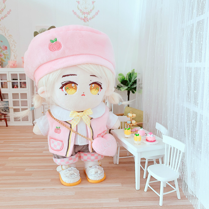 Spot Pink Peach Clothes and Pants 20cm Suit 20cm Doll Clothes Star Doll Dress-up Aidou Backpack