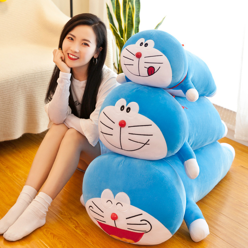 Doraemon Plush Toy Lying Version Large Pokonyan Doll Long Pillow Bed Sleeping Doll