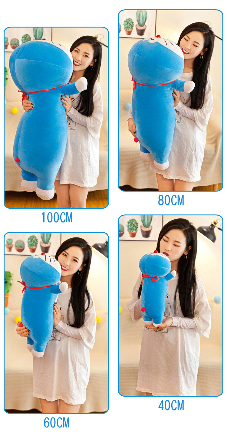 Doraemon Plush Toy Lying Version Large Pokonyan Doll Long Pillow Bed Sleeping Doll