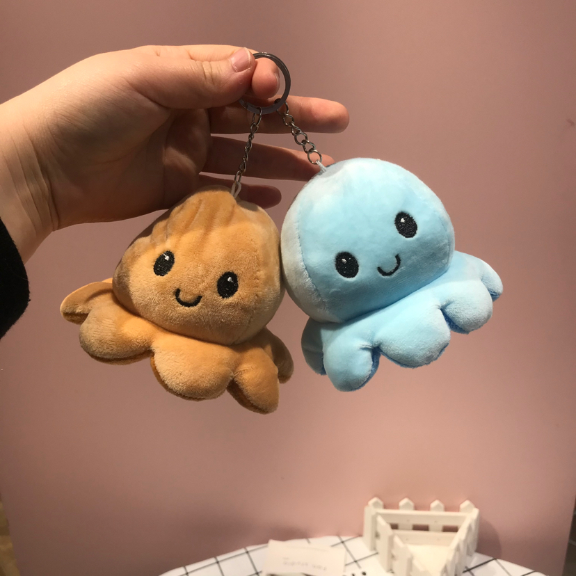 Cross-Border Hot Sale Flip Octopus Octopus Spot Plush Pendant More Sizes Pendant Plush Multi-Color Double-Sided Octopus