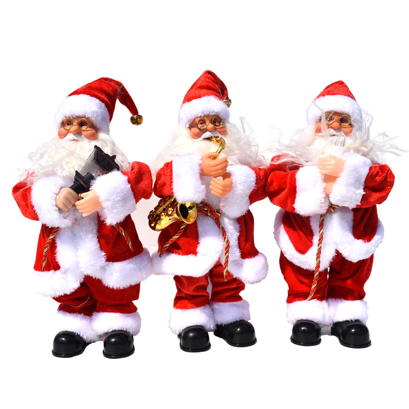 Ladder Parachute Somersault Electric Music Santa Claus Little Doll Christmas Decorations Children&#039;s Toy Gift