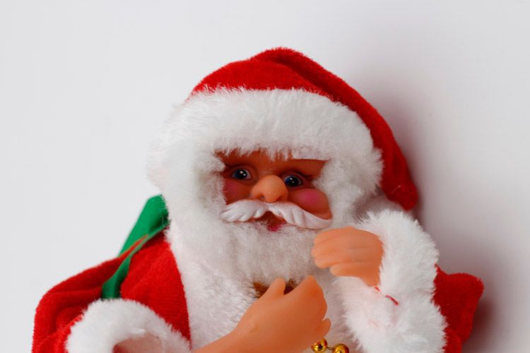 Ladder Parachute Somersault Electric Music Santa Claus Little Doll Christmas Decorations Children's Toy Gift