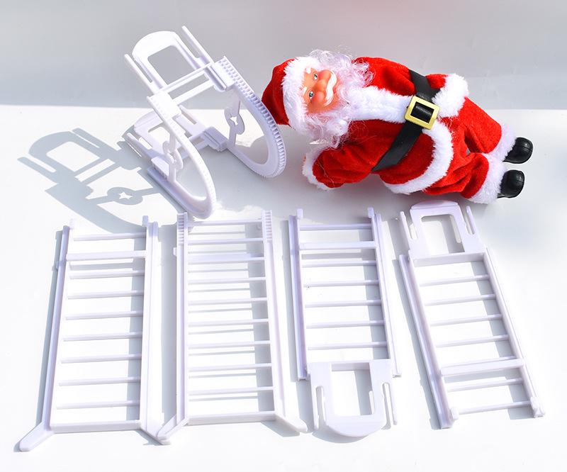 Ladder Parachute Somersault Electric Music Santa Claus Little Doll Christmas Decorations Children's Toy Gift