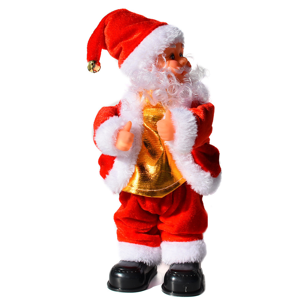 Ladder Parachute Somersault Electric Music Santa Claus Little Doll Christmas Decorations Children's Toy Gift