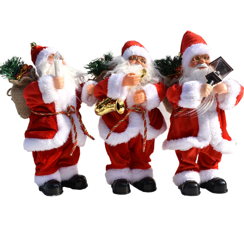 Ladder Parachute Somersault Electric Music Santa Claus Little Doll Christmas Decorations Children's Toy Gift