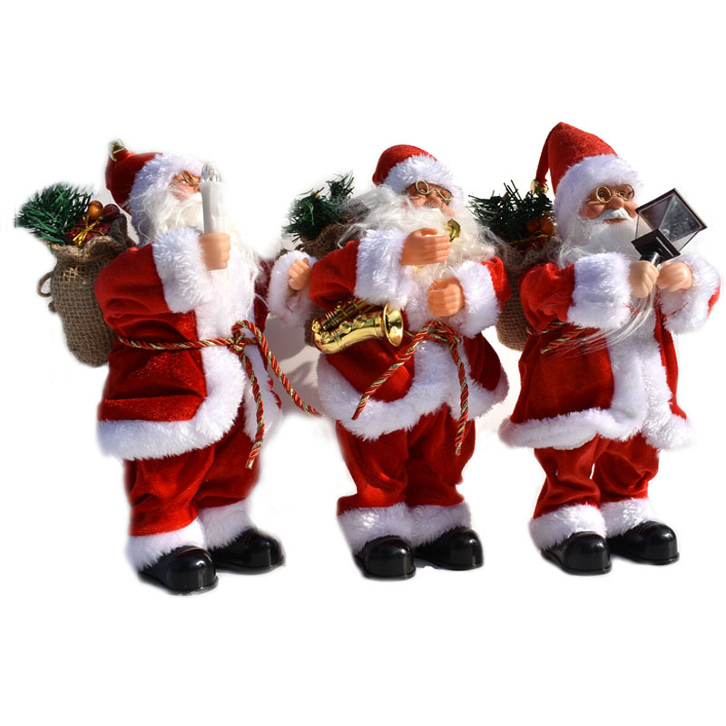 Ladder Parachute Somersault Electric Music Santa Claus Little Doll Christmas Decorations Children's Toy Gift