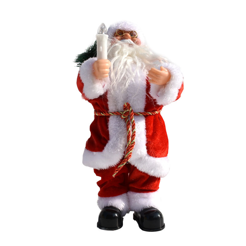 Ladder Parachute Somersault Electric Music Santa Claus Little Doll Christmas Decorations Children's Toy Gift