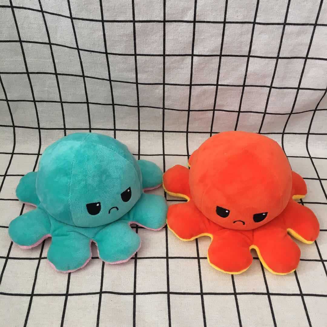 Multi-Color Flip Octopus Doll Double-Sided Flip Small Octopus Doll Octopus Plush Toy Currently Available Custom Wholesale